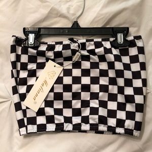 checker board tube top